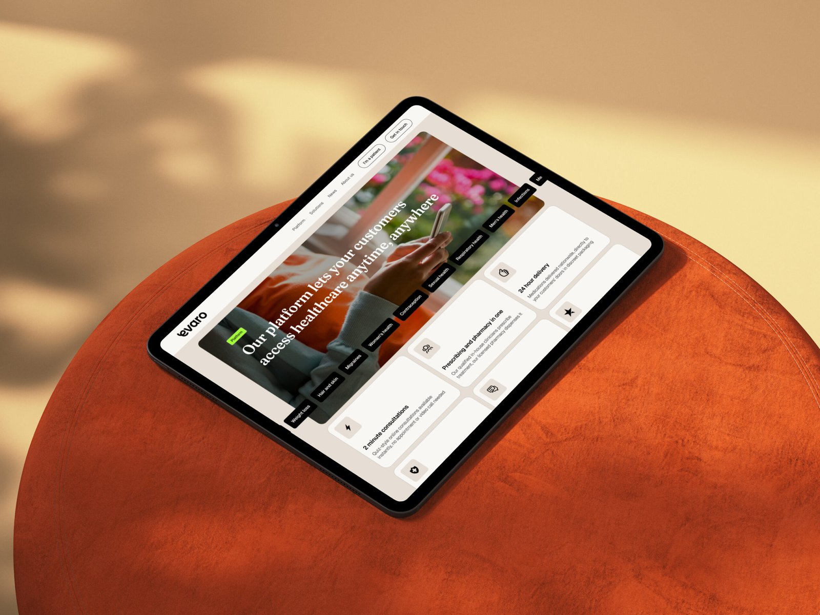 Evaro BrandCraft Elevate - Website Tablet
